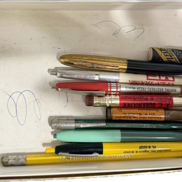 Pen & Pencil Writing Utensil Lot, Assortment of Various Conditions, Ads, Vintage - Picture 17 of 17
